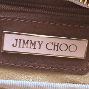 Jimmy Choo Brown Suede and Gold Designer Bag